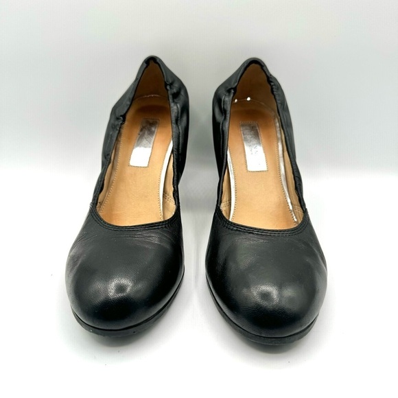 DRIES VAN NOTEN BLACK LEATHER HEELS CHUNKY HEELS WOMEN MADE IN ITALY  39.5 - Picture 6 of 16